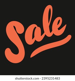 Sale banner. Handwriting lettering Sale text square composition. Hand drawn vector art.