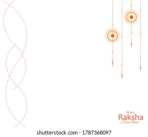 Sale banner or Header design, Happy Raksha Bandhan text,  rakhi illustration