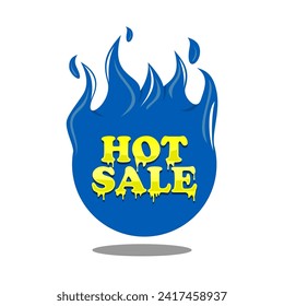 sale banner, Hot Sale Vector Blue