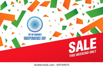 Sale banner. Independence Day of India. 15 th of August