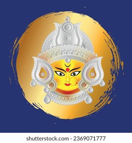 Sale Banner for Indian Festival of Navratri Celebration, Big Navratri Discount Sale Offer Logo design, Sticker, Concept, Greeting Card Template,  Durga Maa