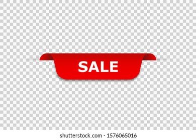 Sale banner. Isolated vector web banner on transparent background. Discount banner design. Advertising sign. Sale banner template background big sale special offer. Ribbon vector. EPS 10