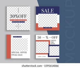 Sale banner layout design. Set of social media web banners for shopping, sale, product promotion. 