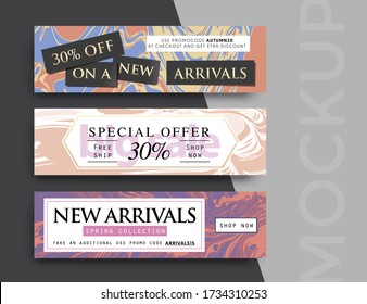 Sale banner layout design. Set of social media mobile app for shopping, sale, product promotion. 