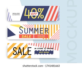 Sale banner layout design. Set of social media mobile app for shopping, sale, product promotion. 
