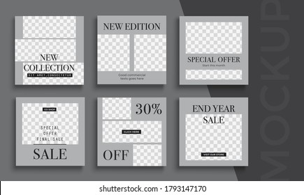 Sale banner layout design. Set of social media mobile app for shopping, sale, product promotion. 