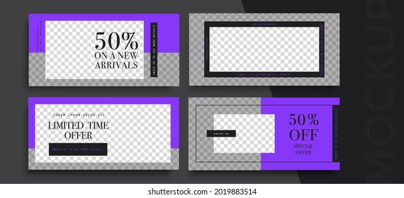 Sale banner layout design. Set of social media template, app, site, promo, discount