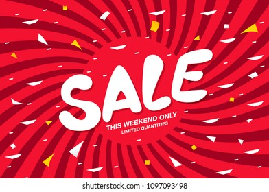 sale banner layout design, vector illustration