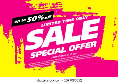 Special Offer Sale Discount Banner Template Stock Vector (Royalty Free ...