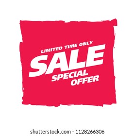 sale banner layout design, vector illustration
