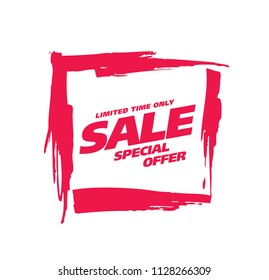 sale banner layout design, vector illustration