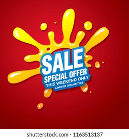 sale banner layout design, vector illustration