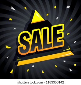 sale banner layout design, vector illustration
