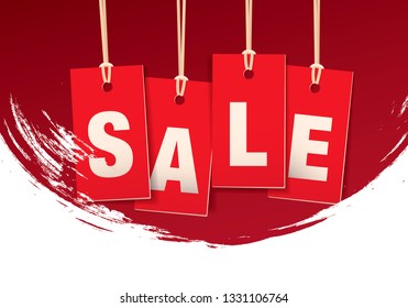 sale banner layout design, vector illustration