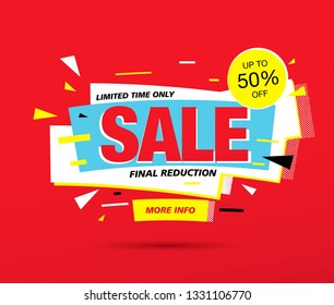 sale banner layout design, vector illustration