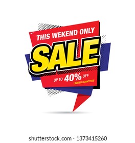 sale banner layout design, vector illustration