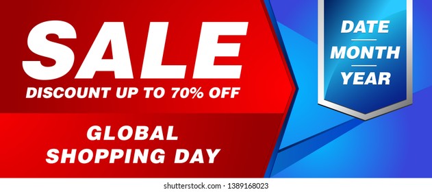 sale banner layout design, vector illustration