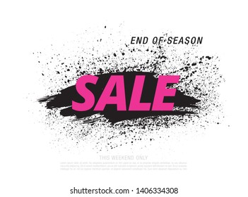 sale banner layout design, vector illustration