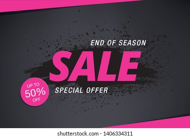 sale banner layout design, vector illustration