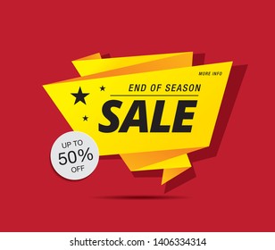 sale banner layout design, vector illustration