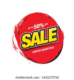 sale banner layout design, vector illustration