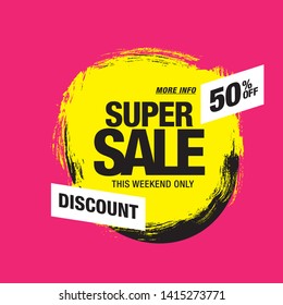 sale banner layout design, vector illustration