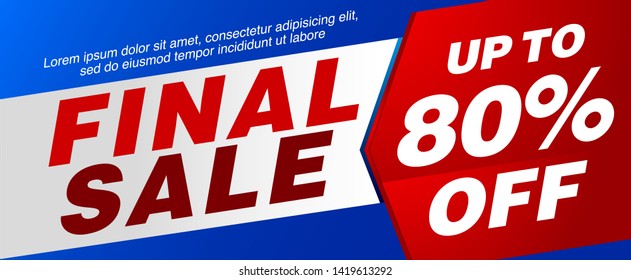 sale banner layout design, vector illustration
