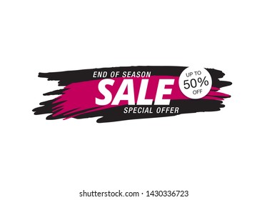 sale banner layout design, vector illustration