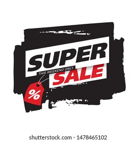 sale banner layout design, vector illustration