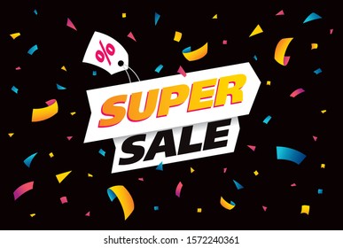 sale banner layout design, vector illustration