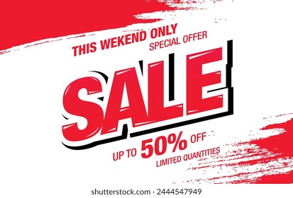 Sale Banner Layout Design Vektorillustration