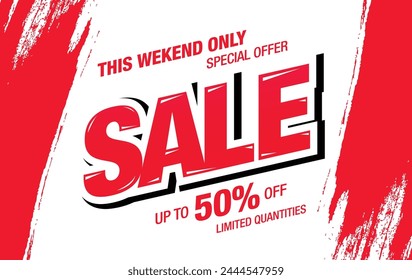 Sale Banner Layout Design Vektorillustration