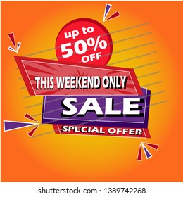 Sale banner layout modern design can make all kinds of business promotions