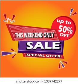 Sale banner layout modern design can make all kinds of business promotions