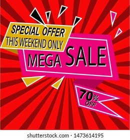Sale banner layout modern design can make all kinds of business promotions