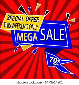 Sale banner layout modern design can make all kinds of business promotions
