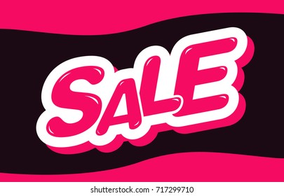 Sale banner layout. Vector illustration