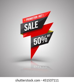 Sale banner lightning style, Vector illustration. For promotion illustration.