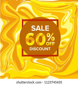Sale Banner Marble on Background