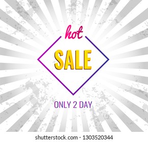 Sale banner Memphis style with geometric shapes. Sale background template create by vector