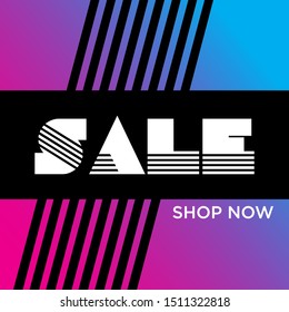 sale banner modern abstract vector design template. eps10