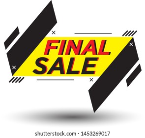 Sale banner modern template design, Mega big sale special offer. end of season special offer banner isolated on yellow background. vector illustration.