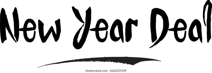Sale Banner Modern Text Typography New Year Deal