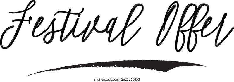 Sale Banner Modern Text Typography  Festival Offer