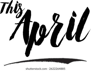 Sale Banner Modern Text Typography This April