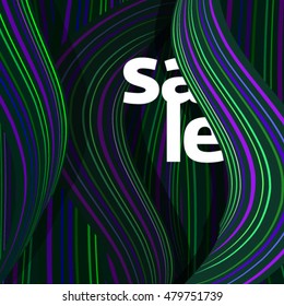 sale banner/  newsletter vector background. Fashion advertising