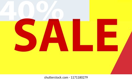 Sale Banner. Off Poster Design. 

 Modern Promotion Banner.
 Creative Sale and Discount Promo Background with Geometrical  Pattern. Autumn Red, Orange, Yellow White Colors.
 Business coupon.