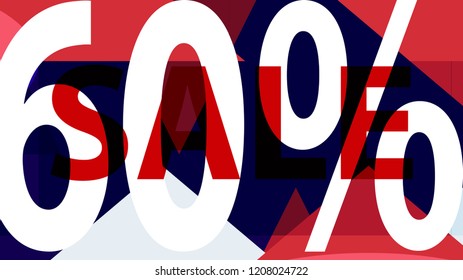 Sale Banner. Off Poster Design. 

 Modern Promotion Banner.
 Creative Sale and Discount Promo Background with Geometrical  Pattern. Pink, Red, Magenta, White Colors.
 Business coupon. Modern.