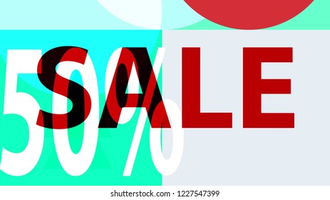 Sale Banner. Off Poster Design. 

 Modern Promotion Banner.
 Creative Sale and Discount Promo Background with Geometrical  Pattern. Organic Green, Mint, Blue Colors.
 Business coupon. Modern.