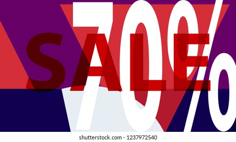 Sale Banner. Off Poster Design. 

 Modern Promotion Banner.
 Creative Sale and Discount Promo Background with Geometrical  Pattern. Pink, Red, Magenta, White Colors.
 Business coupon. Modern.